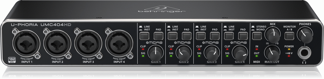 Behringer U-phoria Umc404hd Interface