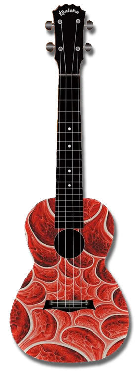 Kealoha "Under My Skin" Design Concert Ukulele with Black ABS Resin Body