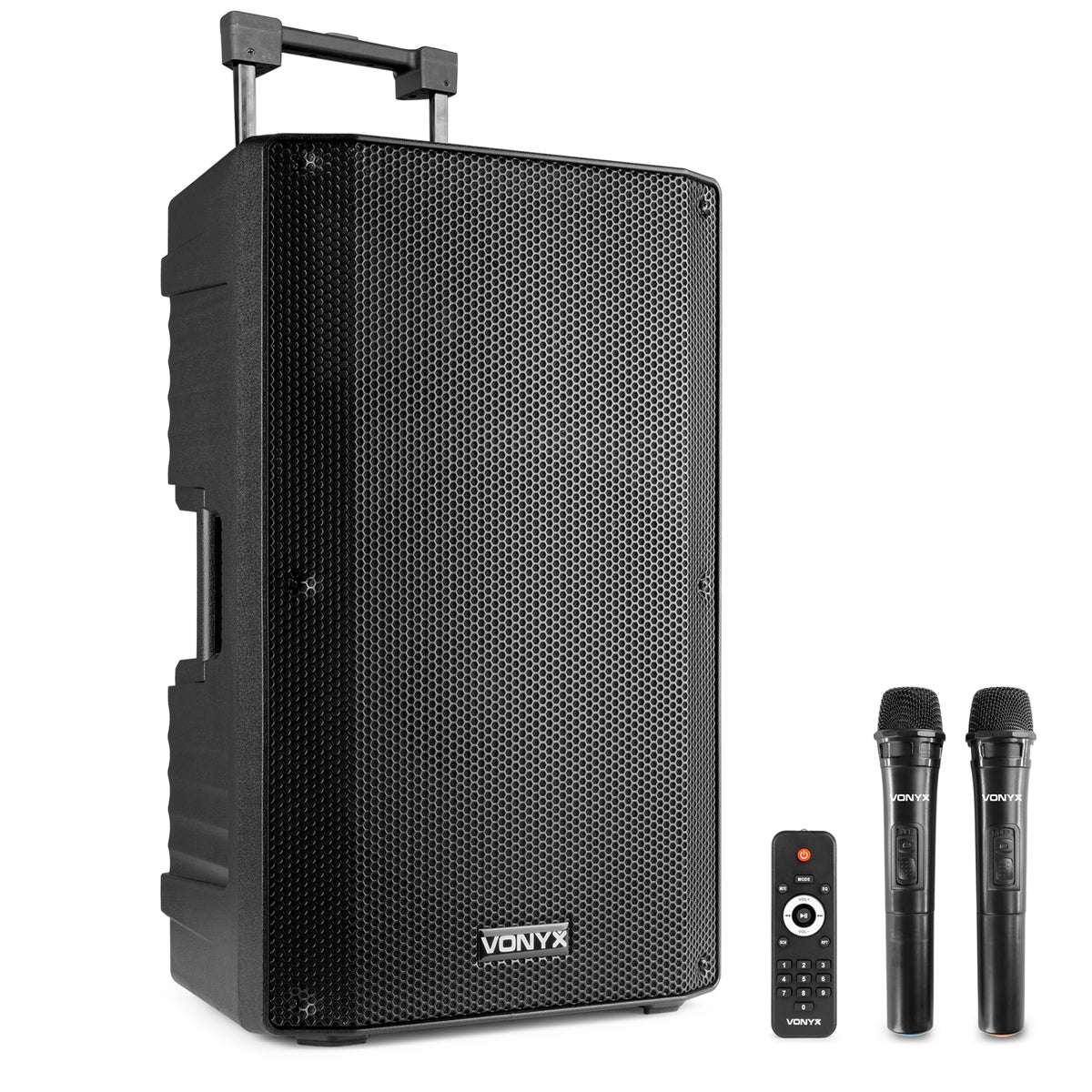 Vonyx VSA500 12″ Portable PA Speaker with Wireless Mics