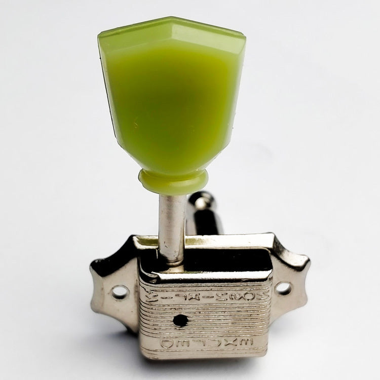 Wilkinson Deluxe Acoustic/Electric Kluson Style Tuning Machines in Nickel Finish (3+3) with Vintage Tulip Buttons