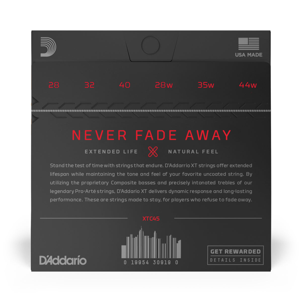 D'Addario XTC45 Classical Composite Clear Nylon, Normal Tension