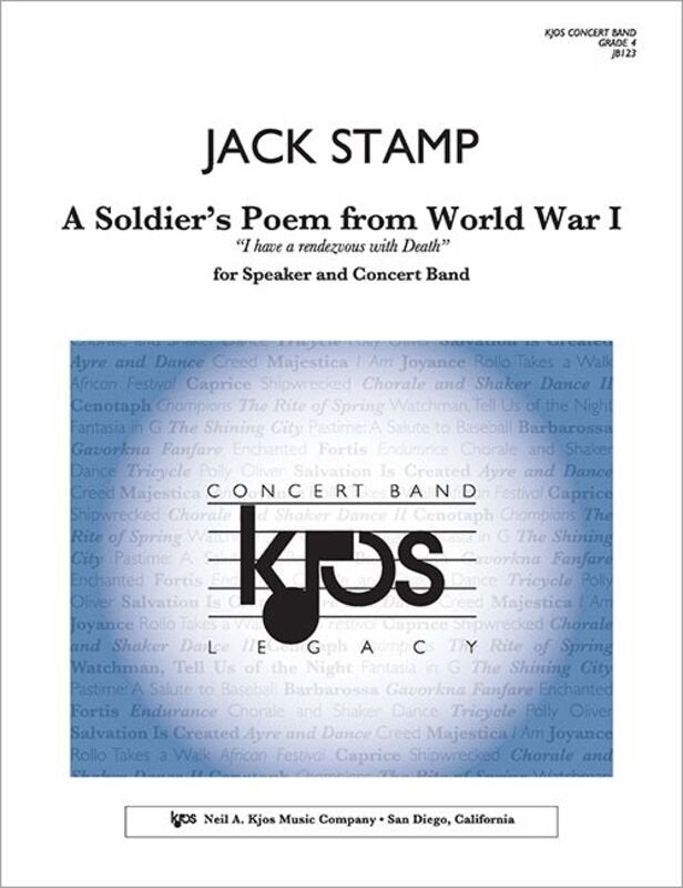 A Soldiers Poem from World War I for Speaker/Cb4 Sc/Pts