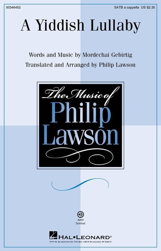 A Yiddish Lullaby Baritone/Satb A Cappella
