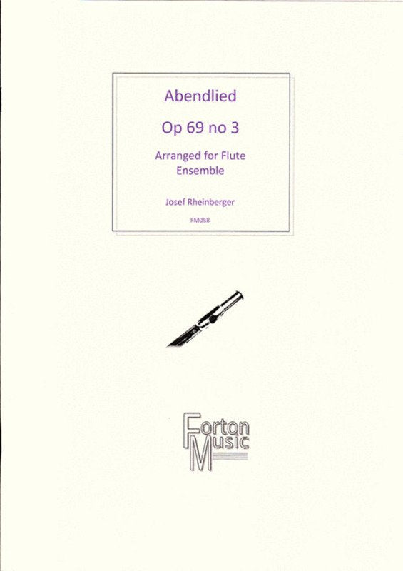 Abendlied Op 69 No 3 Flute Ensemble