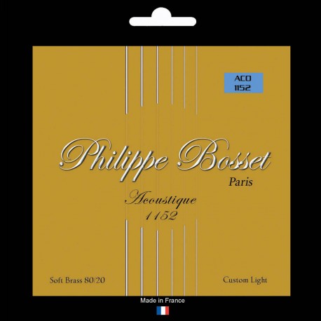 Philippe Bosset Acoustic : Soft Brass 80/20 Custom Light Gauge 11 - 52