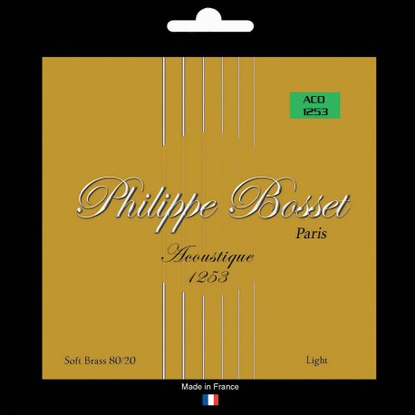 Philippe Bosset Acoustic : Soft Brass 80/20 Light, Gauge12 - 53