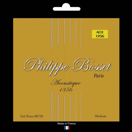 Philippe Bosset Acoustic : Soft Brass 80/20 Medium, Gauge13 - 56