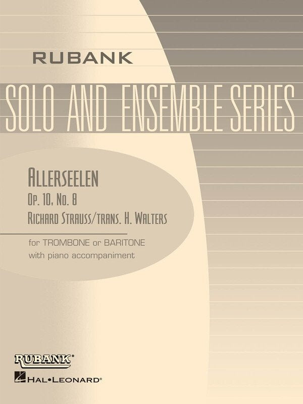Allerseelen Trb or Baritone Bc/Pno Arr Walters