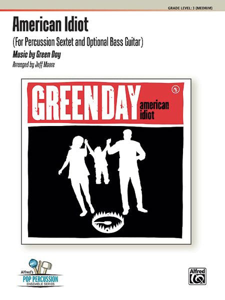 American Idiot for Percussion Sextet/Opt Bass Guitar Sc/Pts