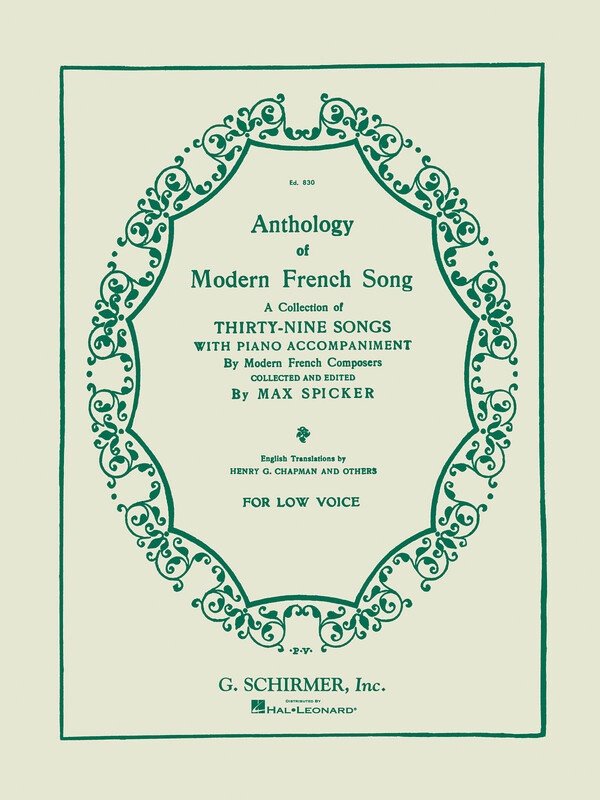 Anthology of Modern French Song Low Voice