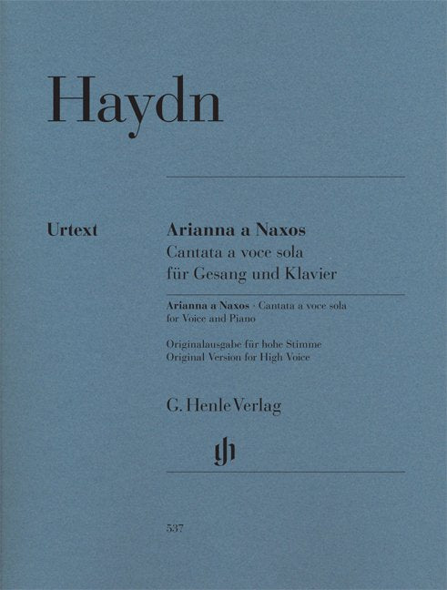Arianna A Naxos Cantata Hob 26B No 2 Vce/Pno