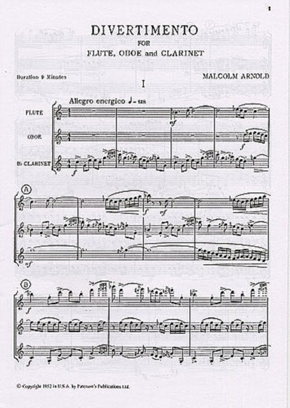 Arnold Divertimento Score