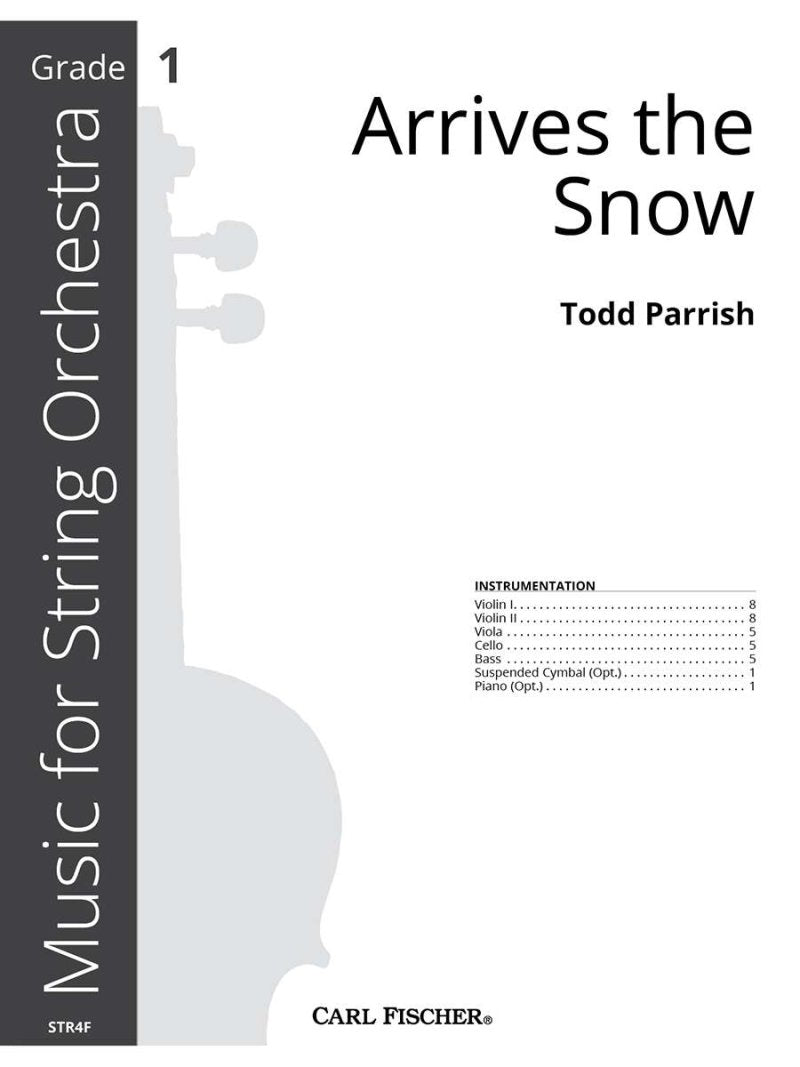 Arrives the Snow for String Orchestra So1 Score