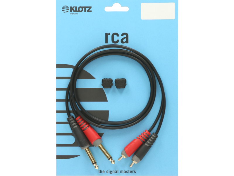 Klotz TwinCable black 2m  2x Jack 2p - 2x RCA