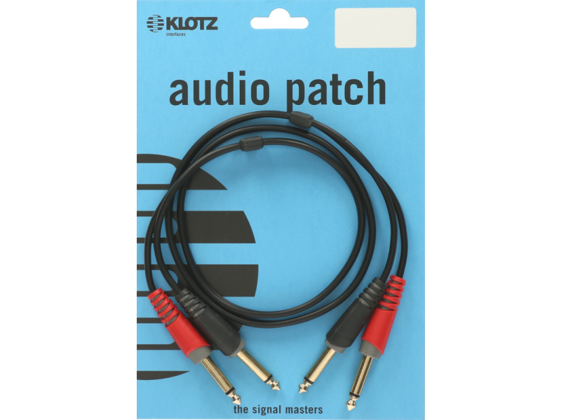 Klotz TwinCable black 6m  2x Jack 2p -2x Jack 2p 