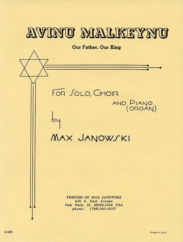 Avinu Malkeynu SATB