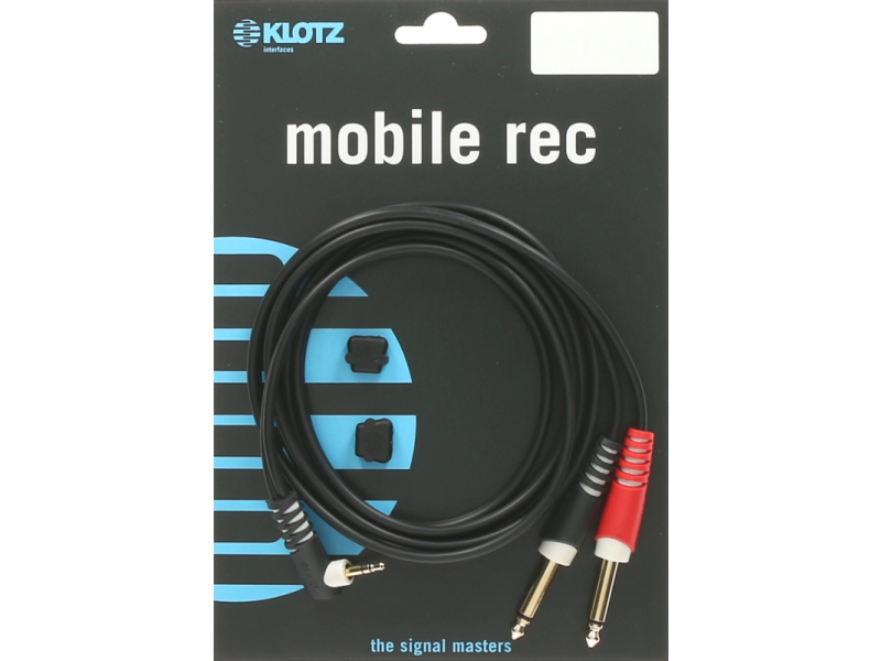 Klotz Y-Cable black 3m Mini Jack 3p 90° - 2x Jack 2p