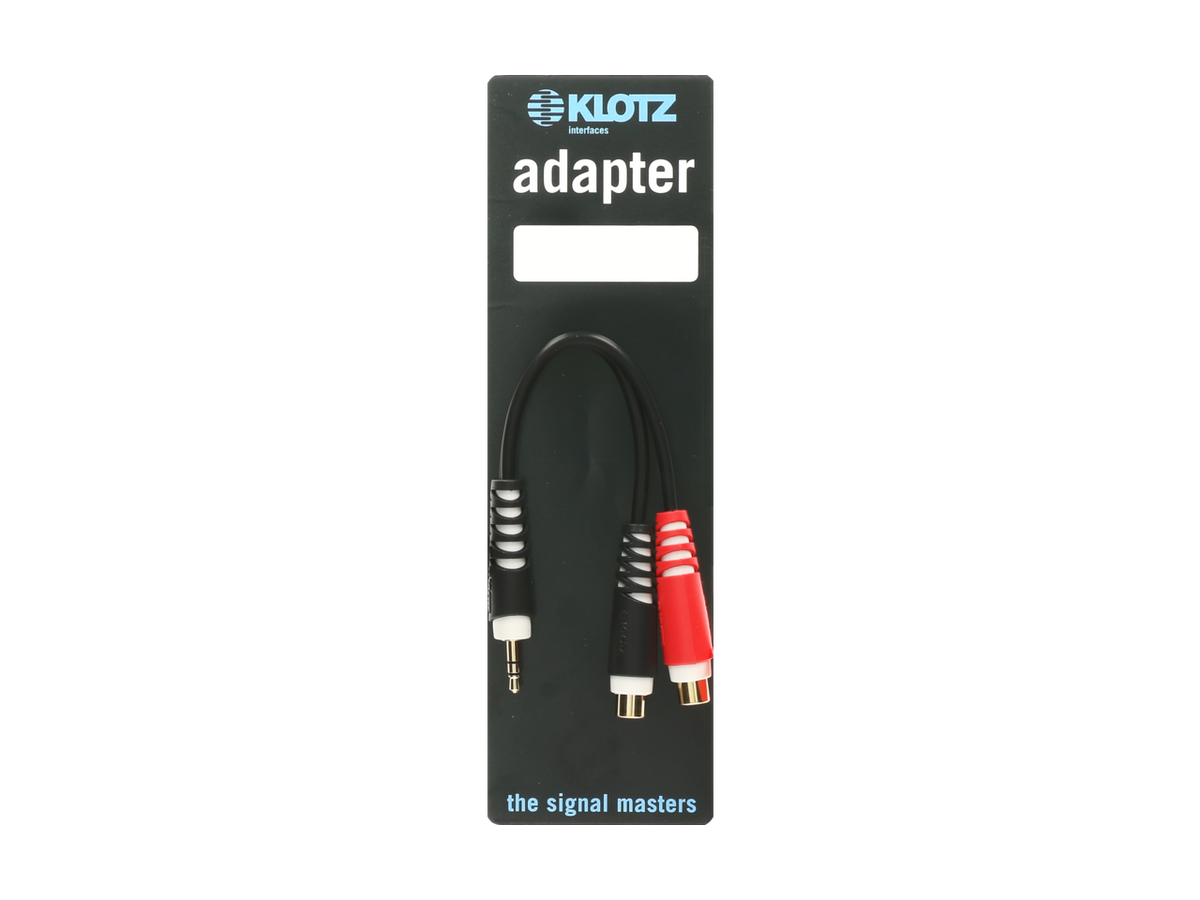 Klotz Y-Cable black 0,2m Mini Jack 3p - 2x RCA-Socket 