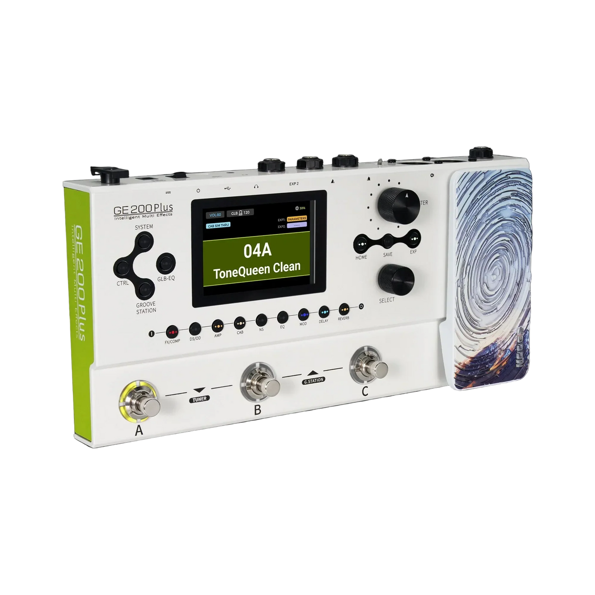 Mooer GE-200 Plus Guitar Multi-Effects Processor (White)