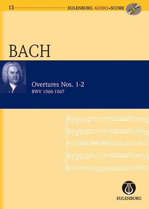 Bach - Overtures Nos 1-2 BWV 1066-1067 Study Score Bk/Cd