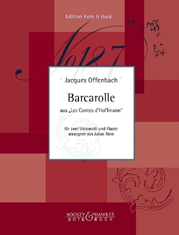 Barcarolle from the Tales of Hoffmann 2 Cellos/Piano
