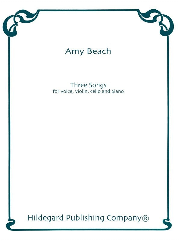 Beach - 3 Songs for Voice/Violin/Cello/Piano Sc/Pts