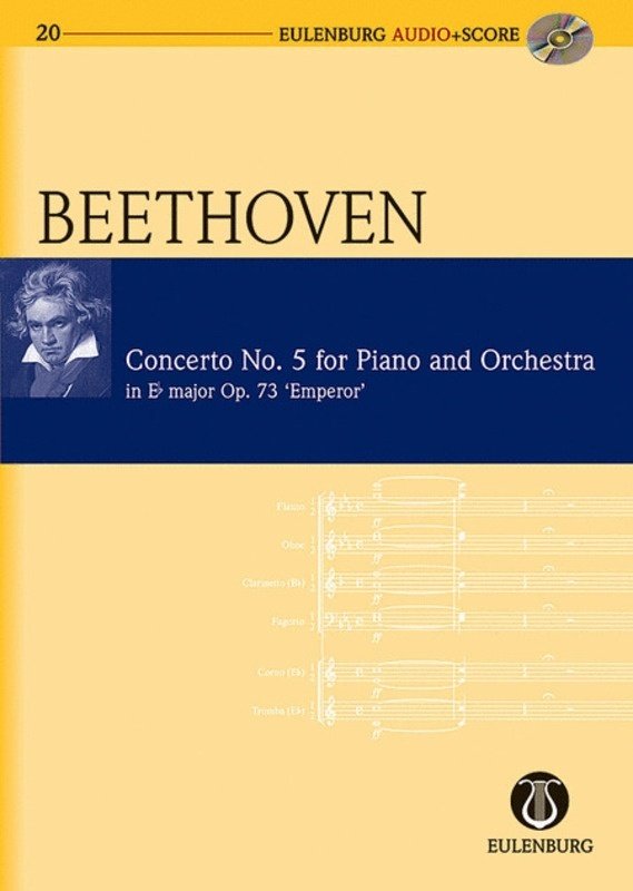 Beethoven - Piano Concerto No 5 Op 73 Study Score Bk/Cd
