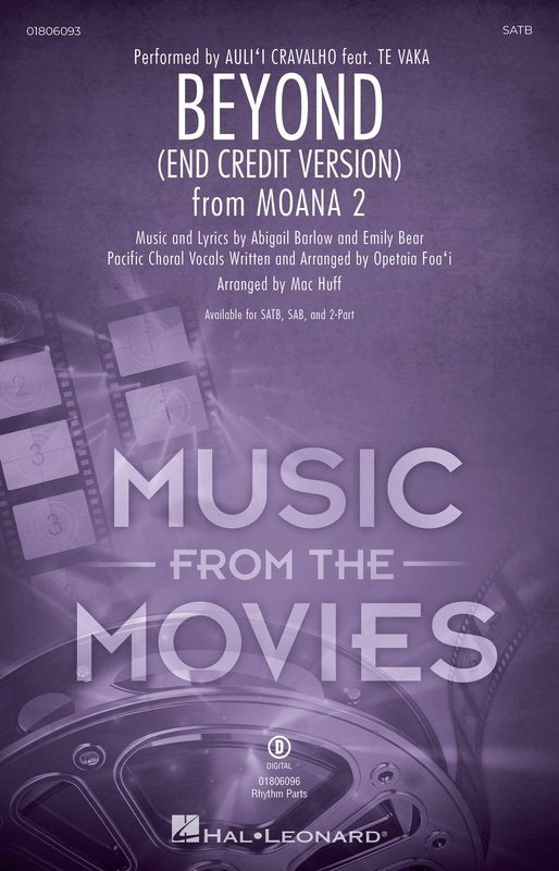 Beyond (End Credit Version) from Moana 2 Satb/Piano