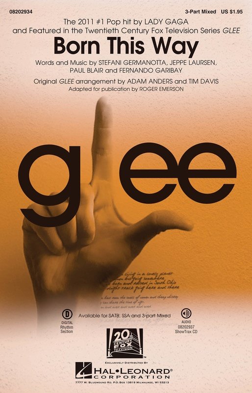 Born This Way from Glee 3Pt Mixed