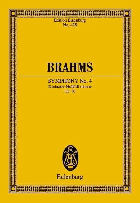 Brahms - Symphony No 4 Op 98 E Min Study Score