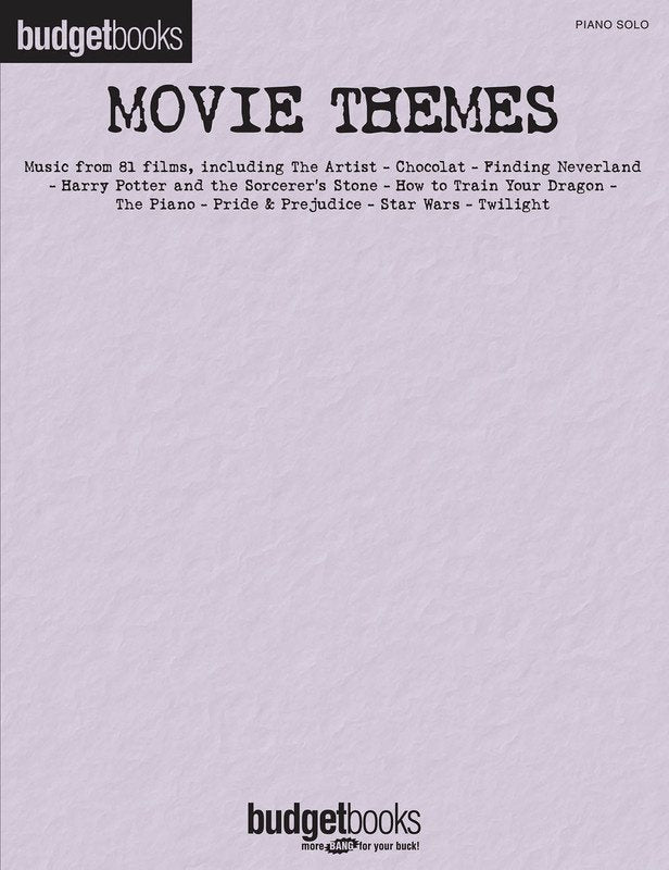 Budget Books Movie Themes Piano Solo