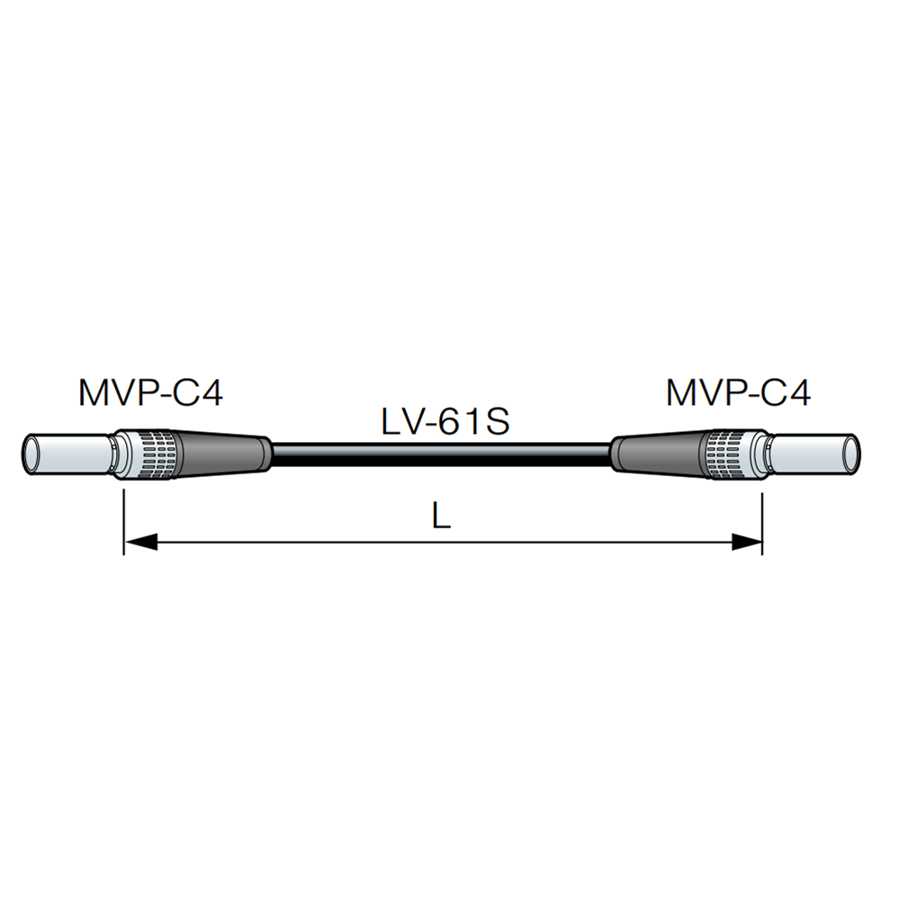 Canare Mini-WECO patch cord 1m black (MVPC01)