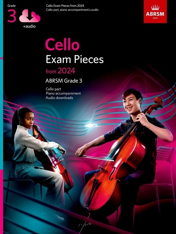 Cello Exam Pieces from 2024 ABRSM Gr 3 Cello/Piano/Audio