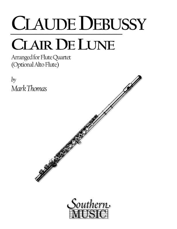 Clair De Lune Flute Quartet Arr Thomas (Pod)