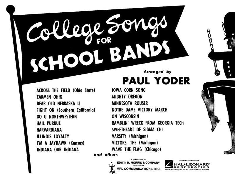 College Songs for School Bands 3rd Cornet