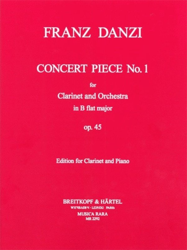 Concert Piece No 1 Op 45 B Flat Cla/Pno