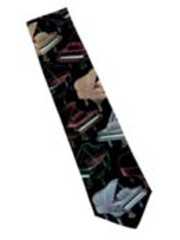 Crazy Tie Polyester Grand Piano