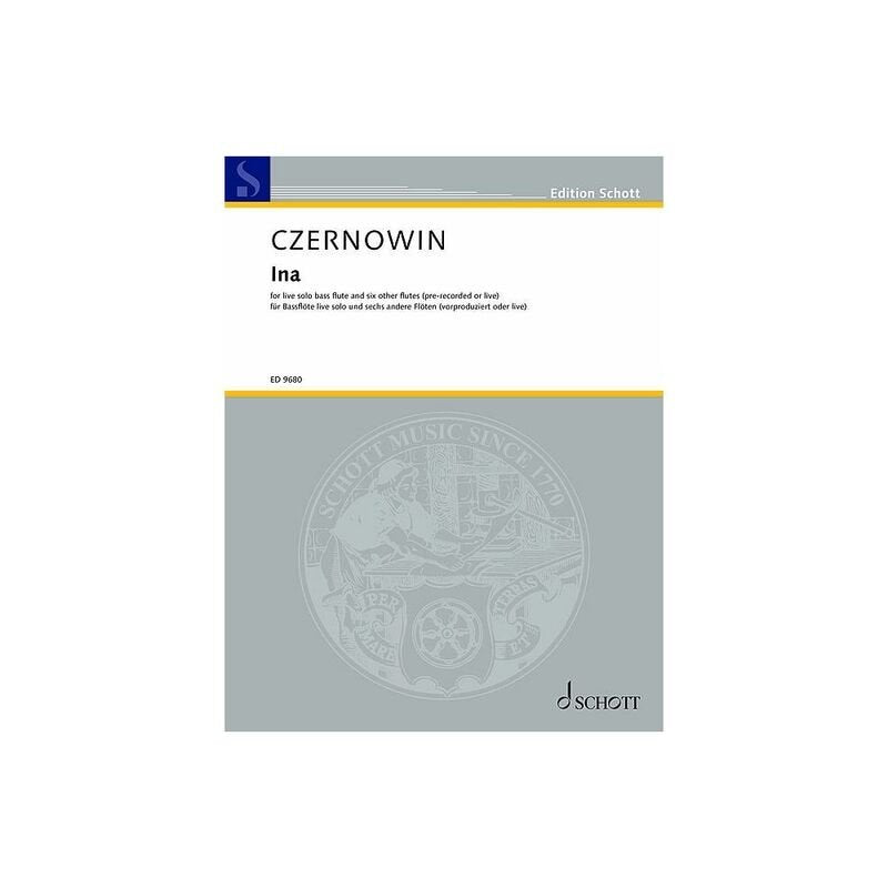 Czernowin - Ina Solo Bass Flute & 6 Other Flutes Sc/Pts