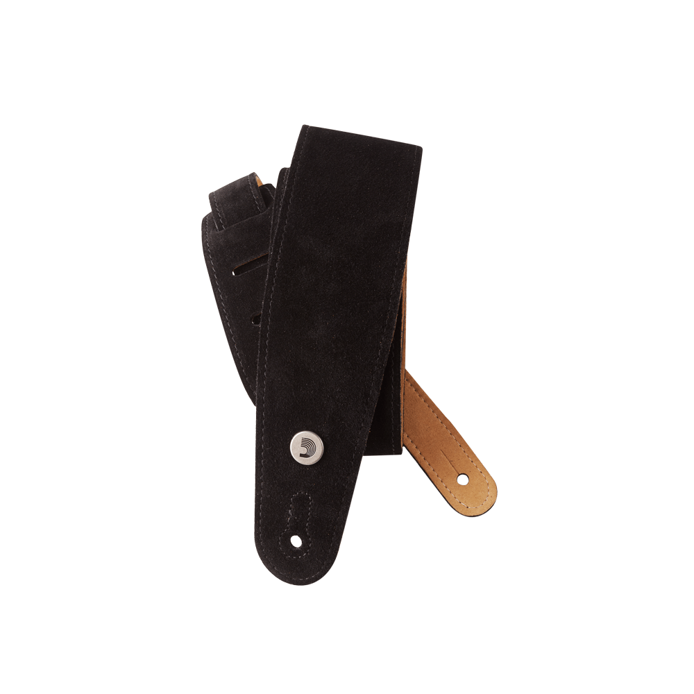 D'Addario Suede Guitar Strap, Black