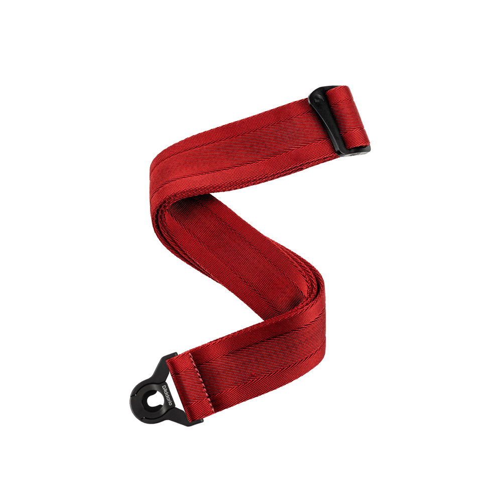 D'Addario Auto Lock Guitar Strap, Blood Red