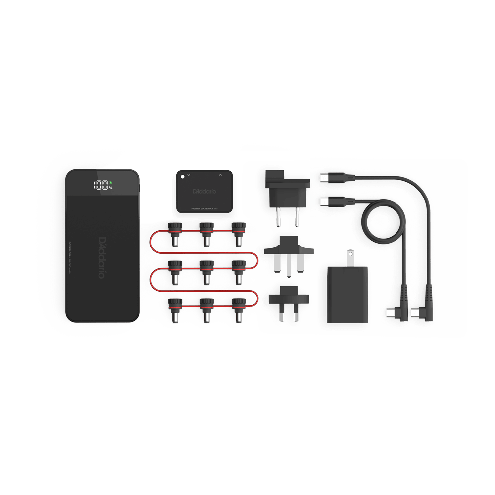 D'Addario XPND Pedal Power Battery Kit with International Plugs