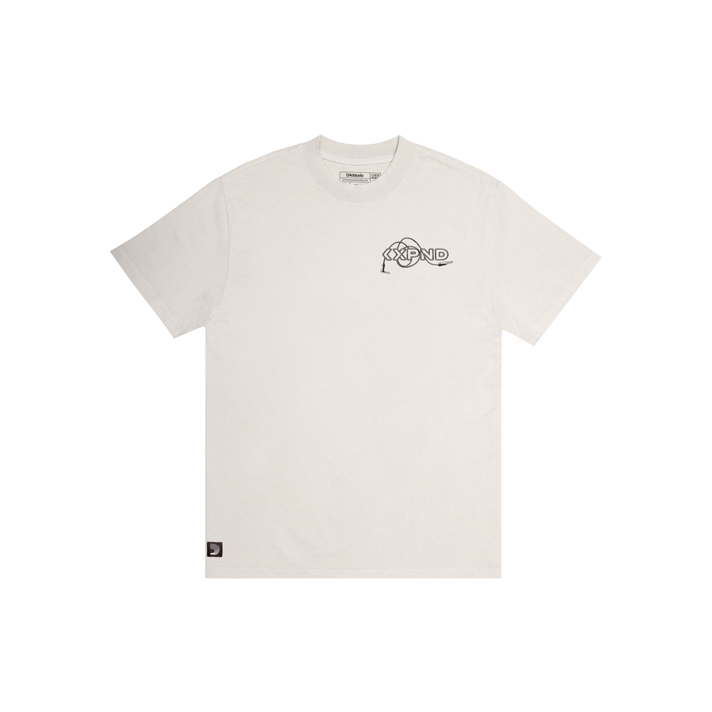 D'Addario XPND Pedalboard T-Shirt, Bone White, 2XL