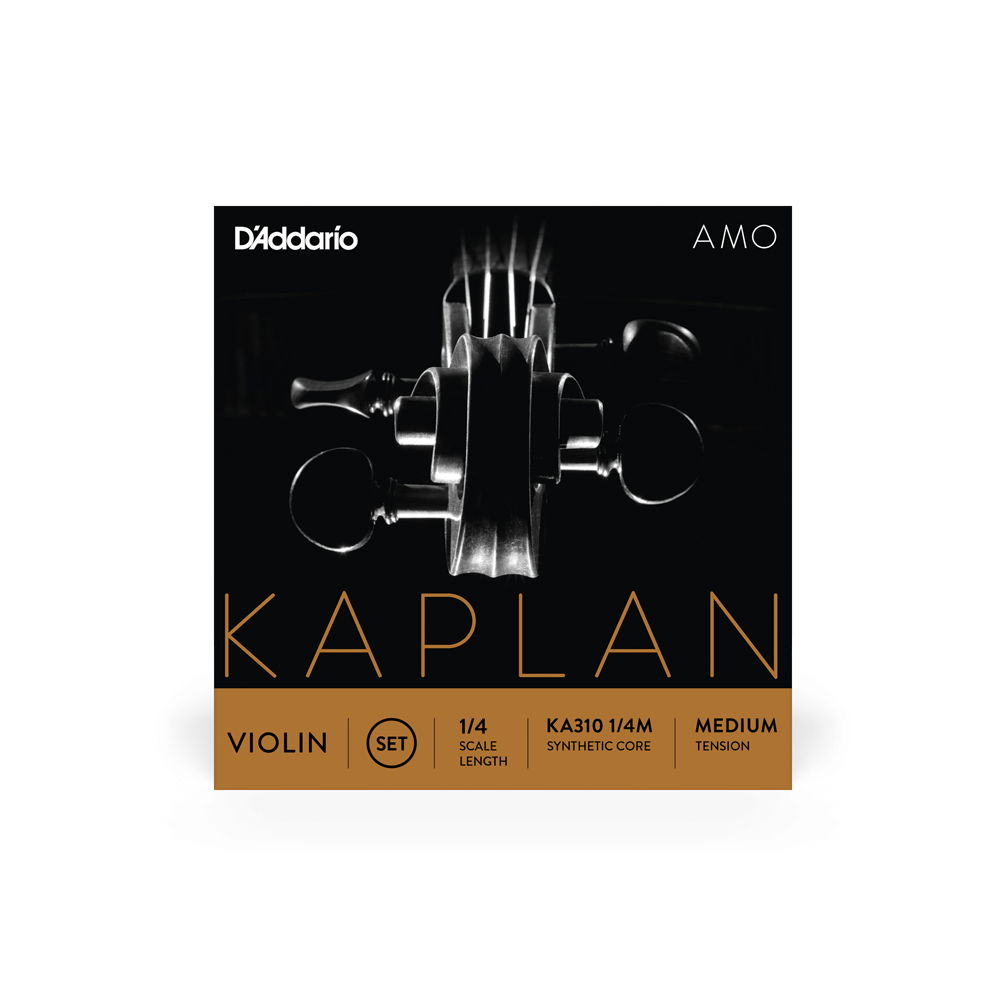 D'Addario Kaplan Amo Violin String Set, 1/4 Scale, Medium Tension
