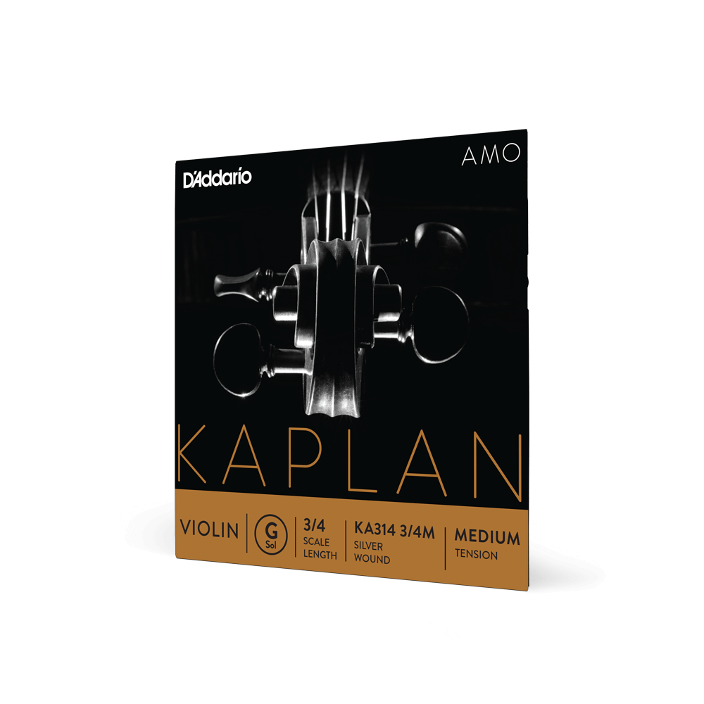 D'Addario Kaplan Amo Violin G String, 3/4 Scale, Medium Tension