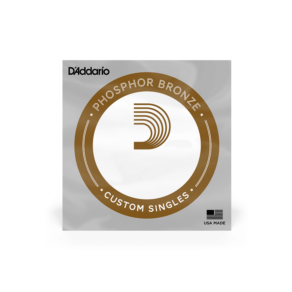 D'Addario PB058 Phosphor Bronze Wound Acoustic Guitar Single String, .058