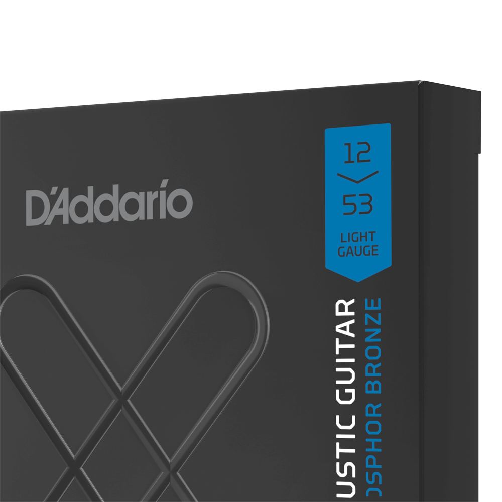 D'Addario XTAPB1253 XT Phosphor Bronze Acoustic Guitar Strings, Light, 12-53, 3 Sets