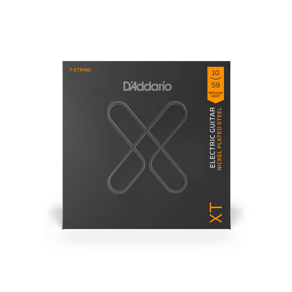D'Addario XTE1059 XT Electric Nickel Plated Steel, Regular Light, 7-String 10-59