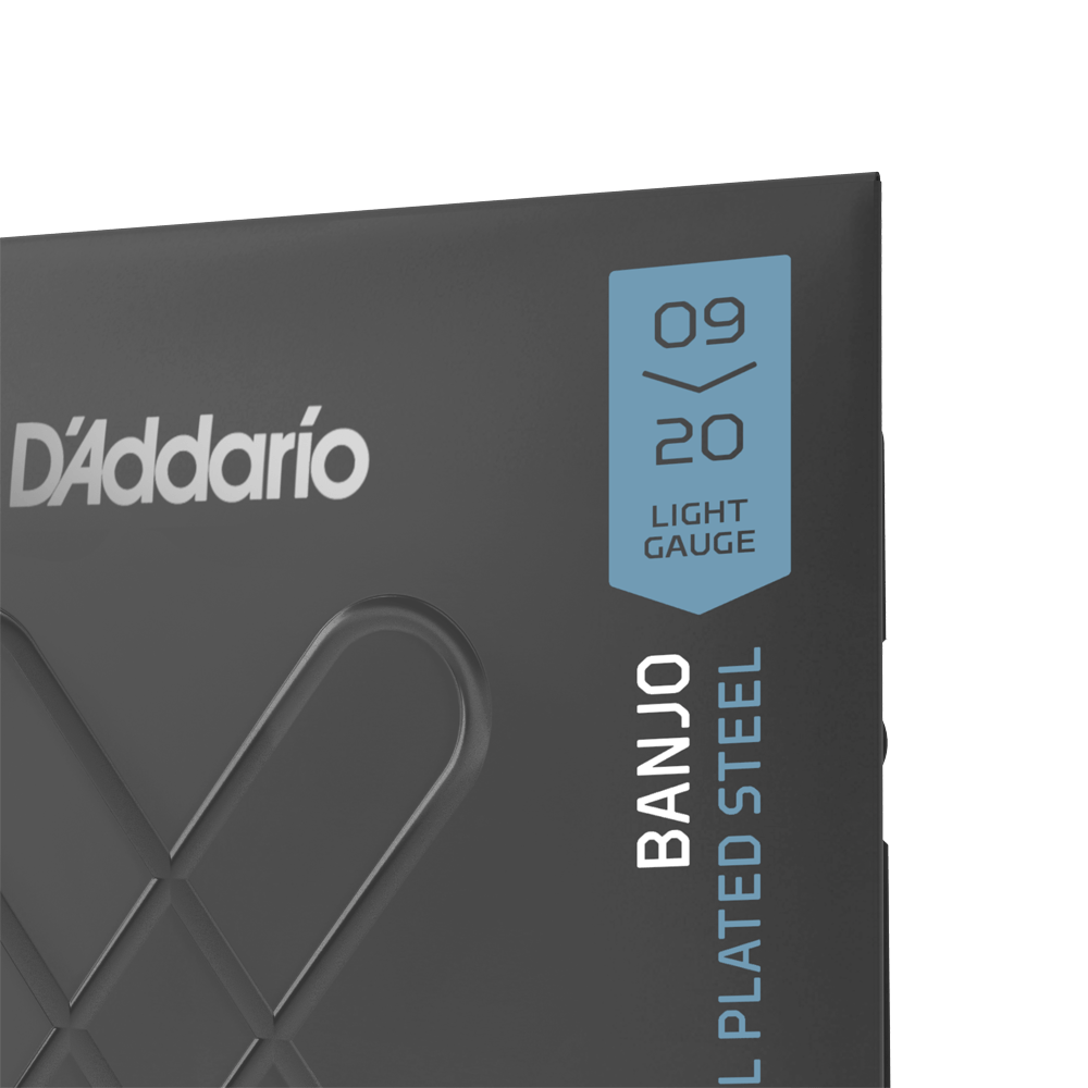 D'Addario XTJ0920 XT Nickel Plated Steel Banjo Stringsl, Light, 09-20