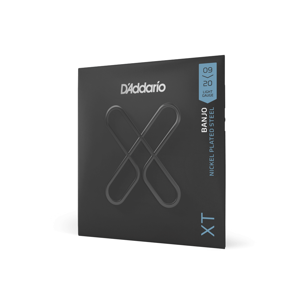 D'Addario XTJ0920 XT Nickel Plated Steel Banjo Stringsl, Light, 09-20