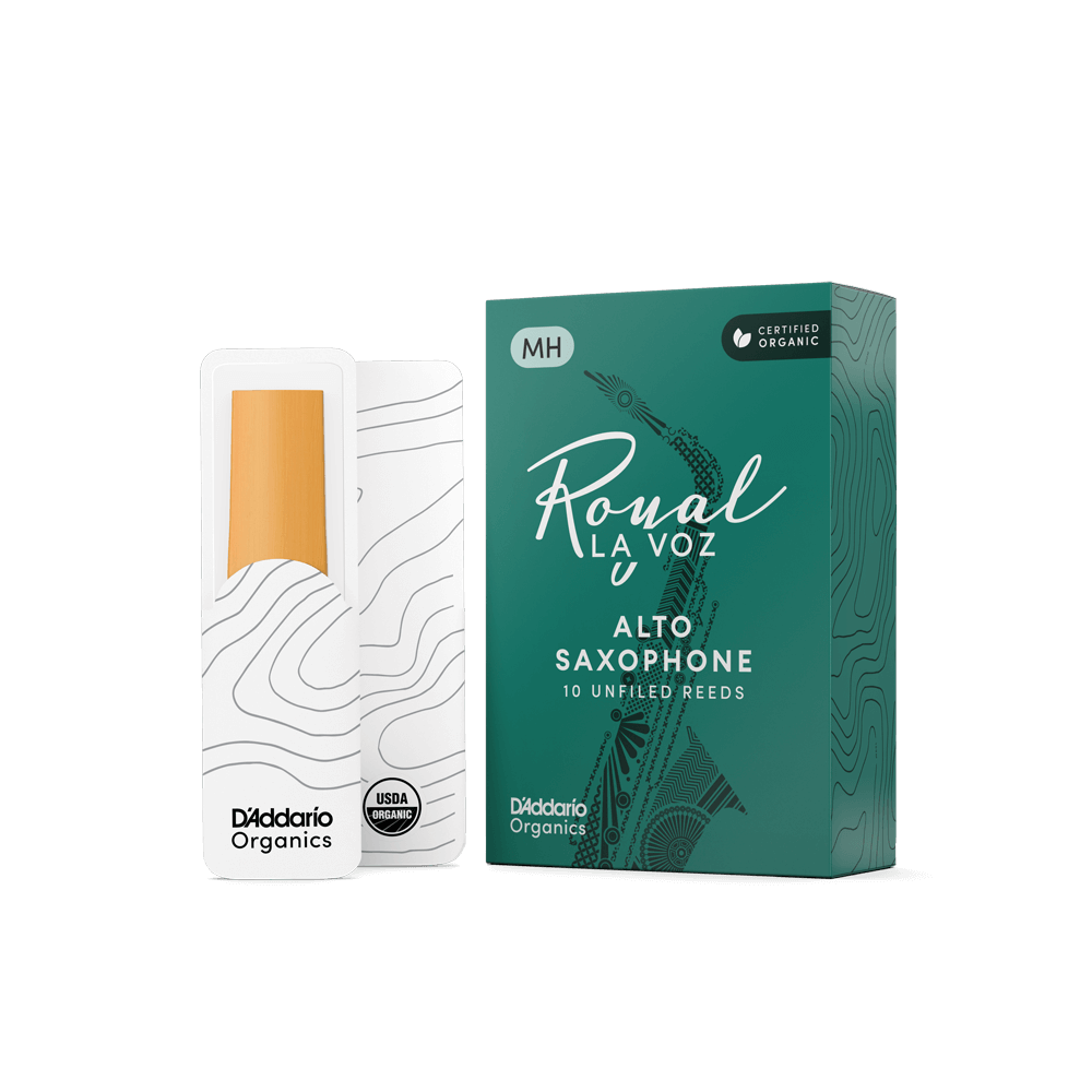 Royal La Voz Organic Alto Saxophone Reeds, Strength Medium Hard, 10-Pack